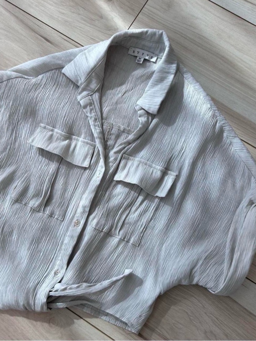 HYFVE Light Gray Textured Button-Up Shirt